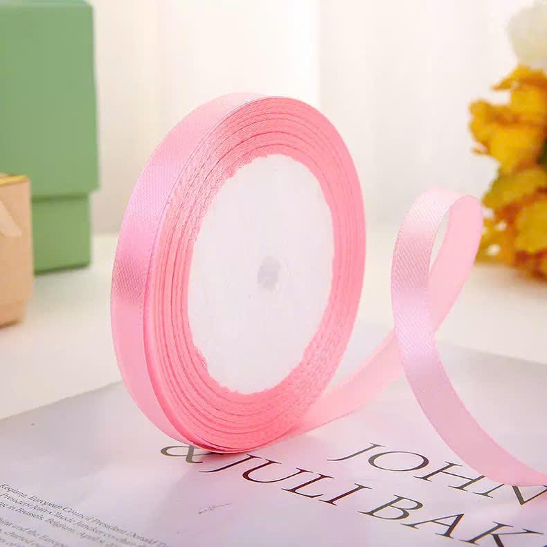 [Bông bán len] Ruy băng lụa Satin thắt nơ buộc tóc - Gói quà babytree cuộn dài 22m hoa tặng mẹ