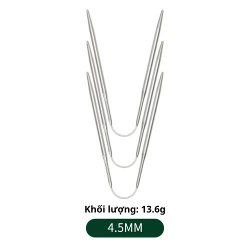[Bông bán Len] Kim Đan Vòng Nhỏ Inox – Đan Tất, Bo Viền, Đồ Sơ Sinh (Ưu Tiên Bộ 3 Chiếc)