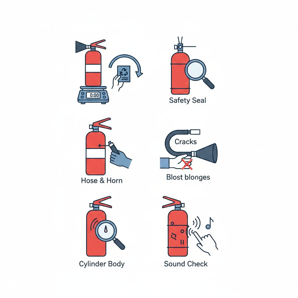 Cách Kiểm Tra Bình Chữa Cháy Khí CO₂ Không Có Đồng Hồ
