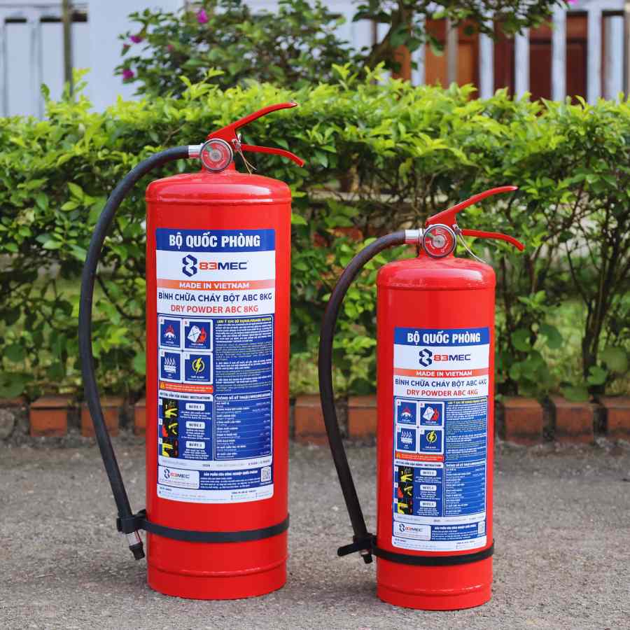 ảnh thực tế bình pccc 8kg công ty 83MEC bộ quốc phòng