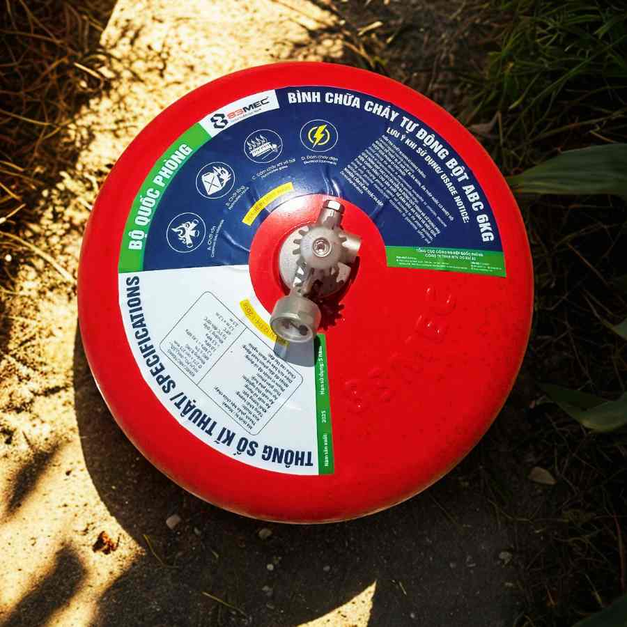 ảnh thực tế bình cầu 6kg pccc tự động 83mec