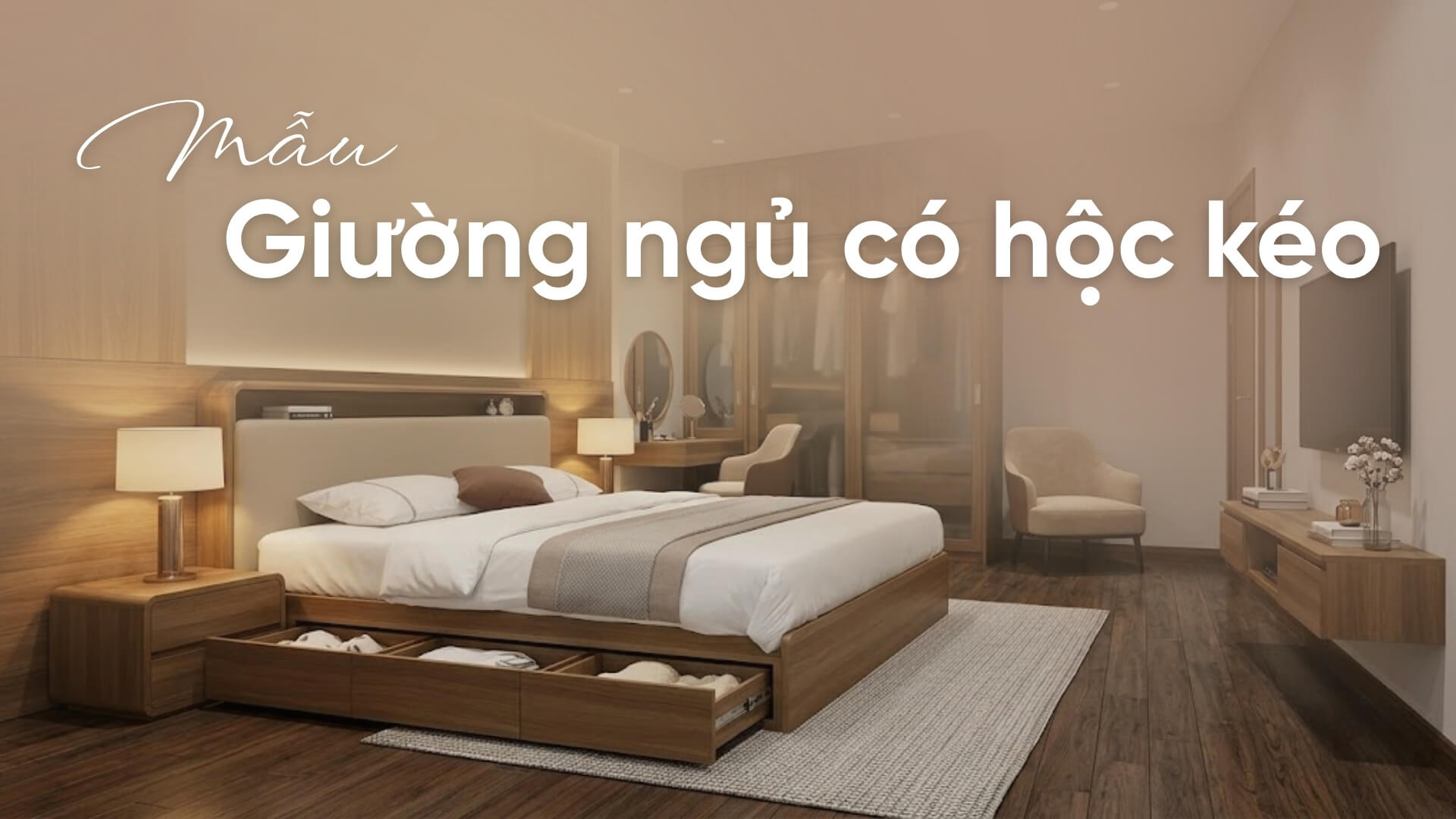Mẫu giường ngủ có hộc kéo tiện nghi cho căn hộ hiện đại