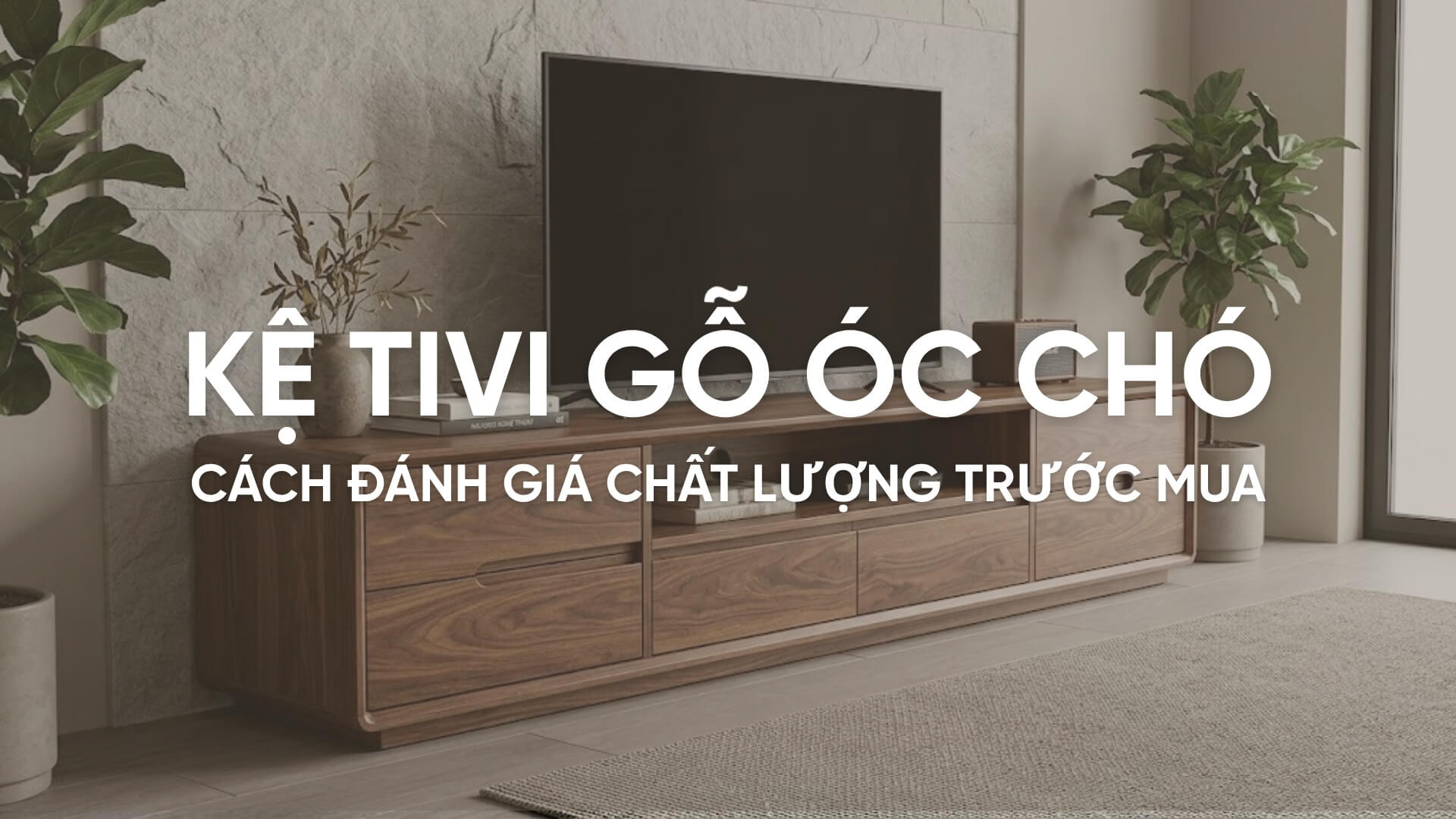 Kệ tivi gỗ óc chó và cách đánh giá chất lượng trước mua