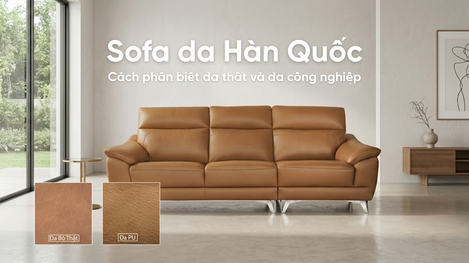 Sofa da Hàn Quốc: Cách phân biệt da thật và da công nghiệp