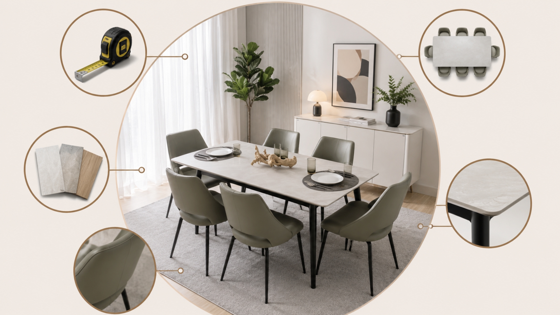 5 lưu ý quan trọng khi chọn mua bộ bàn ăn 6 ghế