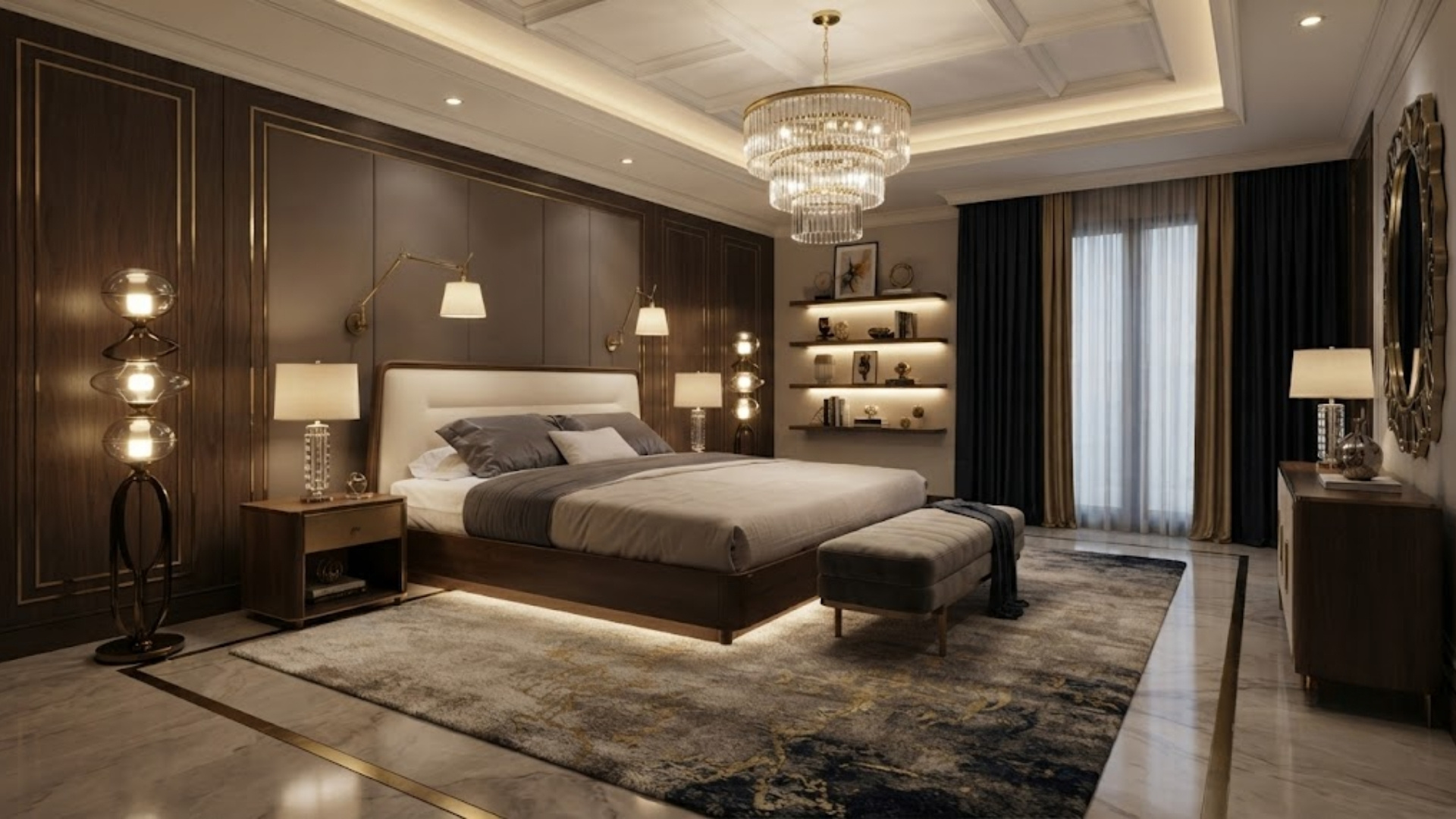 Ánh sáng nhiều lớp là yếu tố góp phần tạo nên không gian Luxury