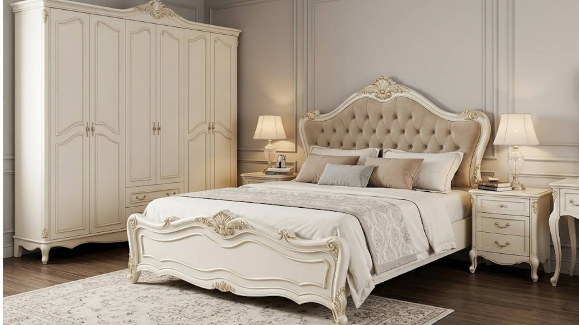 Bộ giường ngủ tân cổ điển gồm những gì