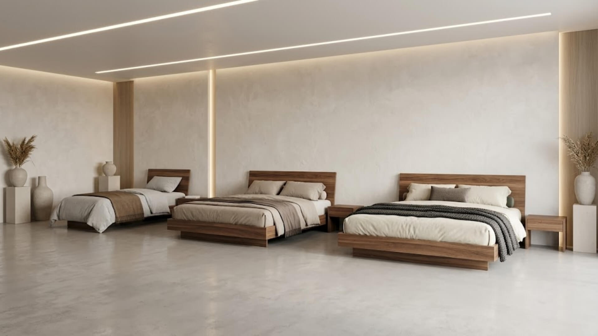 Các kích thước giường gỗ óc chó phổ biến