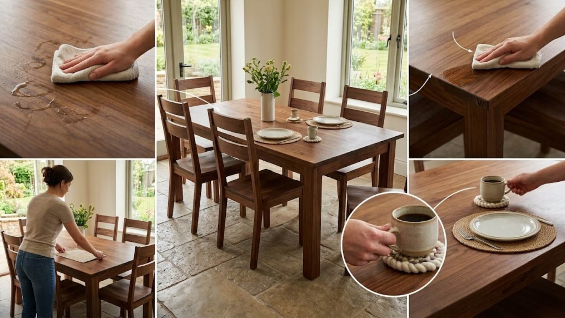 Cách bảo quản bàn ăn gỗ óc chó