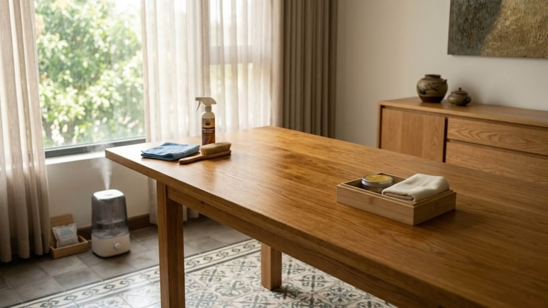 Cách bảo quản bàn ăn gỗ sồi