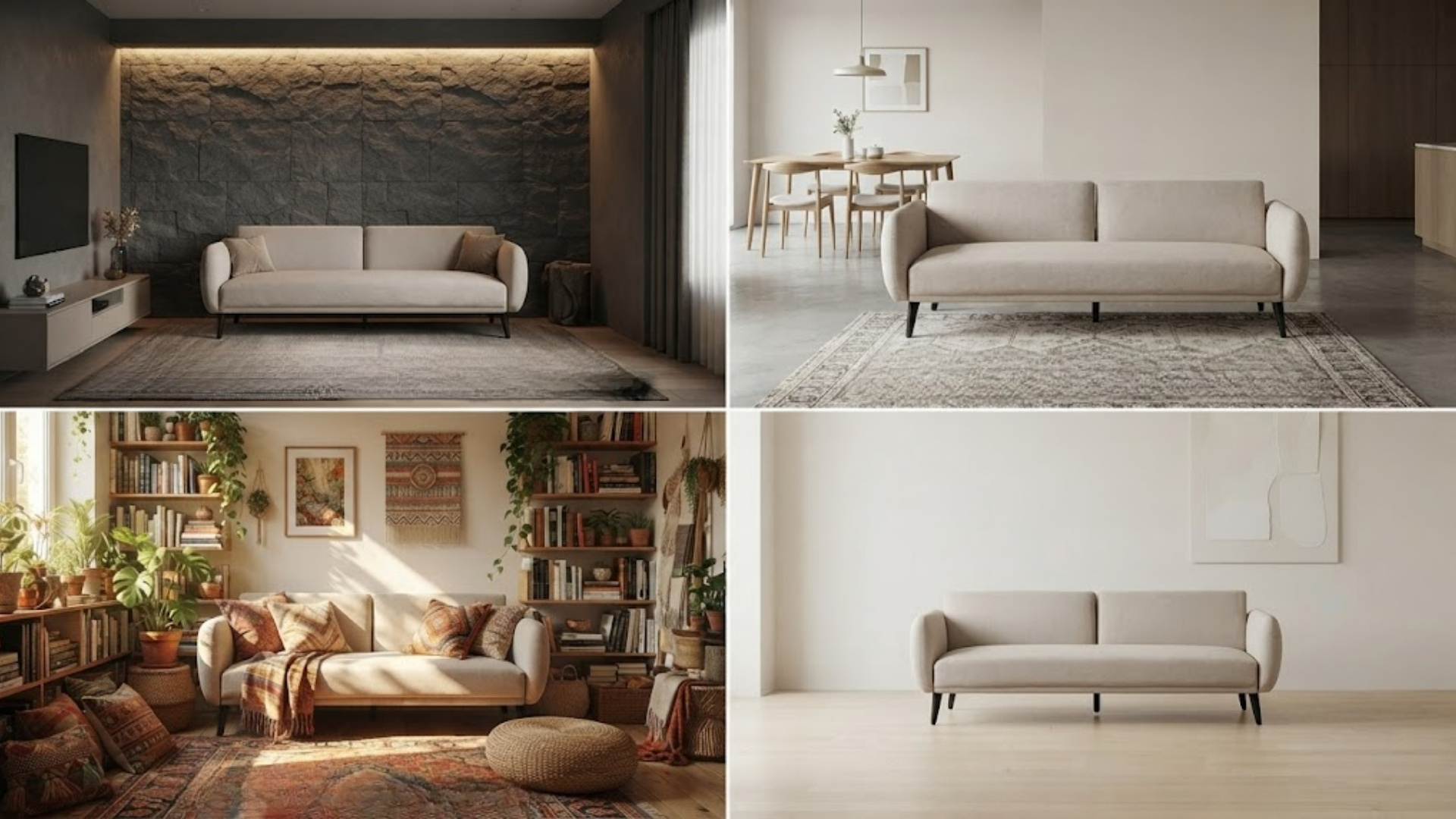 Cách bố trí ghế sofa văng theo từng kiểu phòng khách