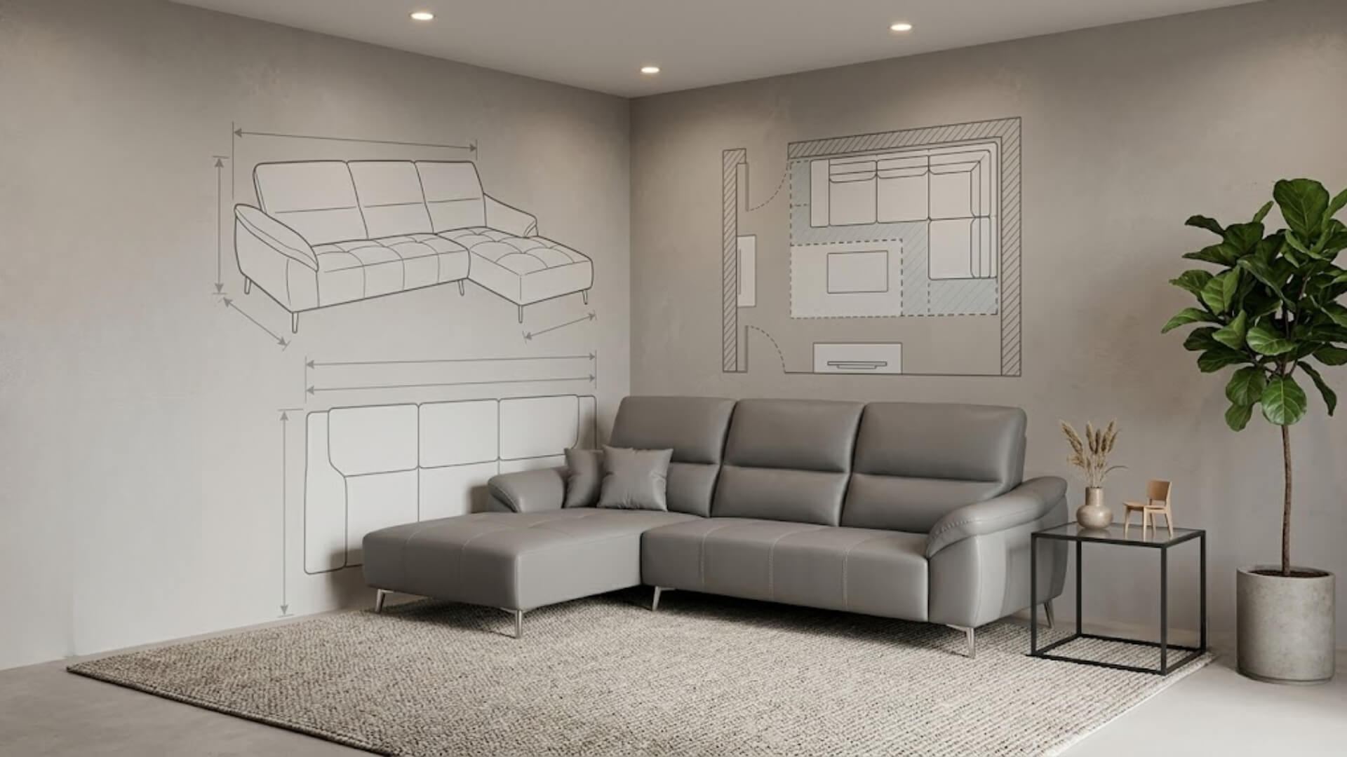 Cách chọn kích thước sofa chữ L phù hợp