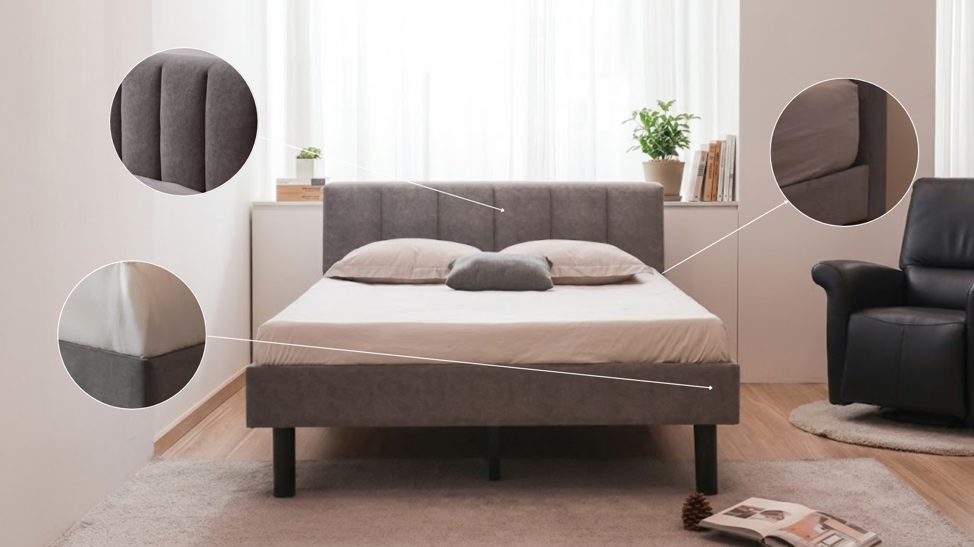 Cách chọn vải bọc giường ngủ phù hợp