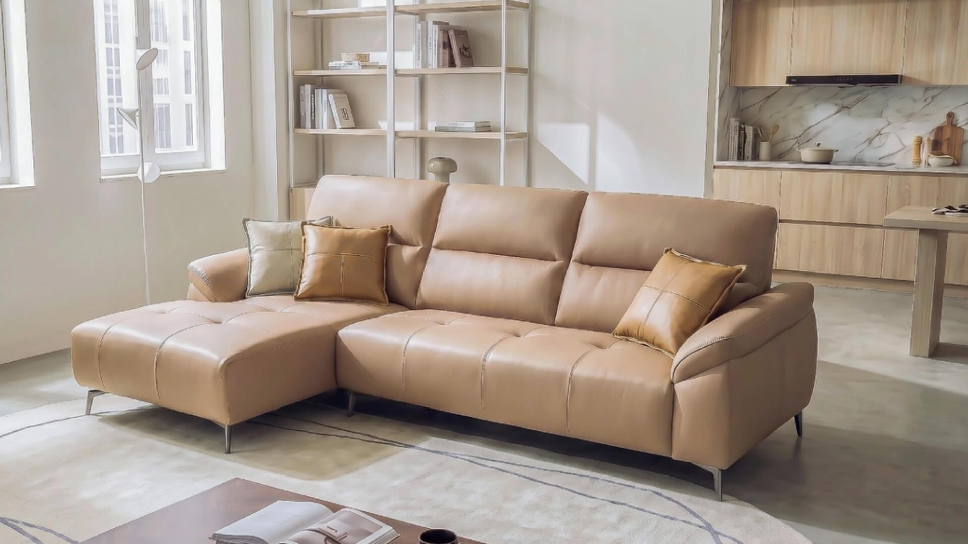 Cách kê sofa góc chữ L