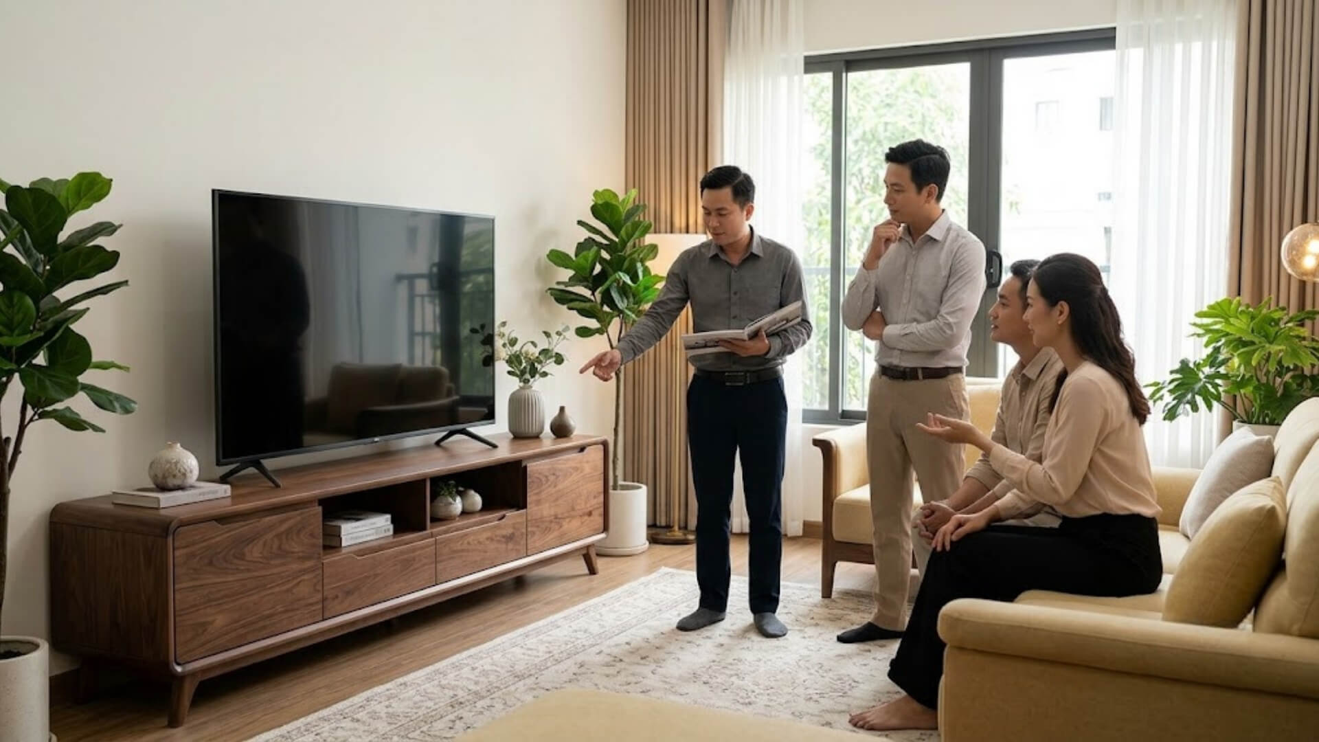 Câu hỏi thường gặp về kệ tivi gỗ óc chó 