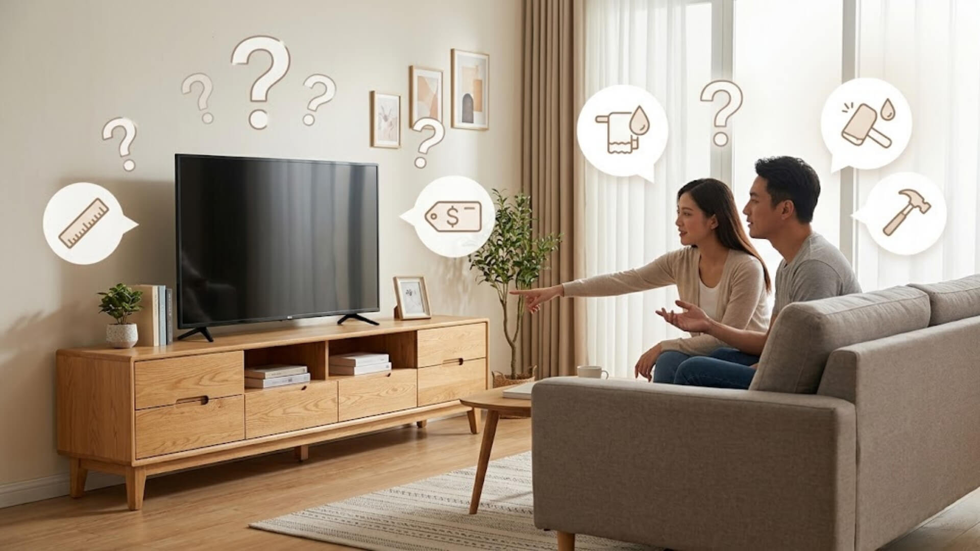 Câu hỏi thường gặp về kệ tivi gỗ sồi