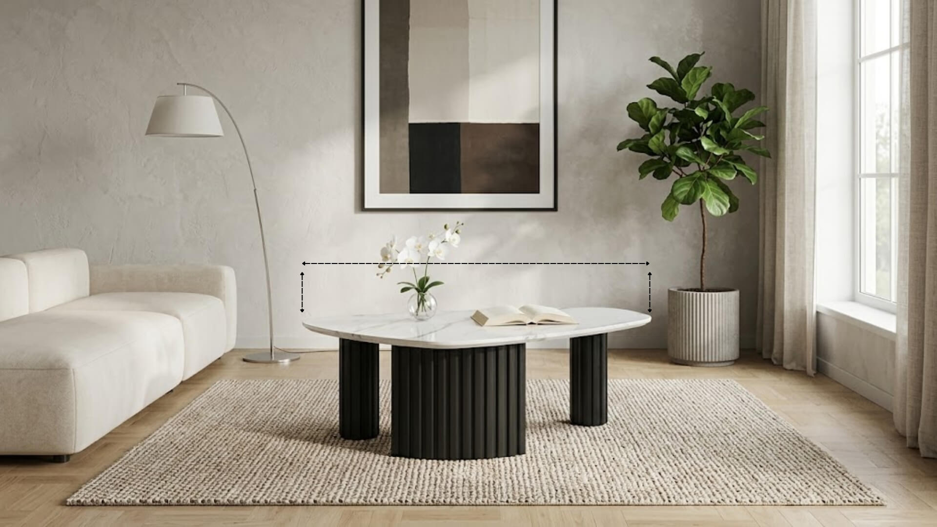 Chiều dài bàn sofa