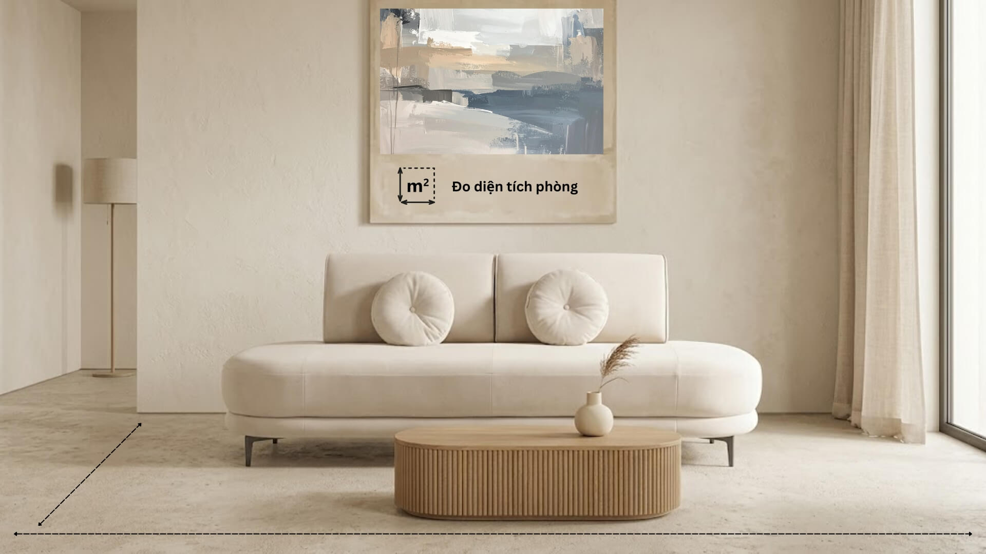 Đo phòng trước khi chọn sofa Hàn Quốc