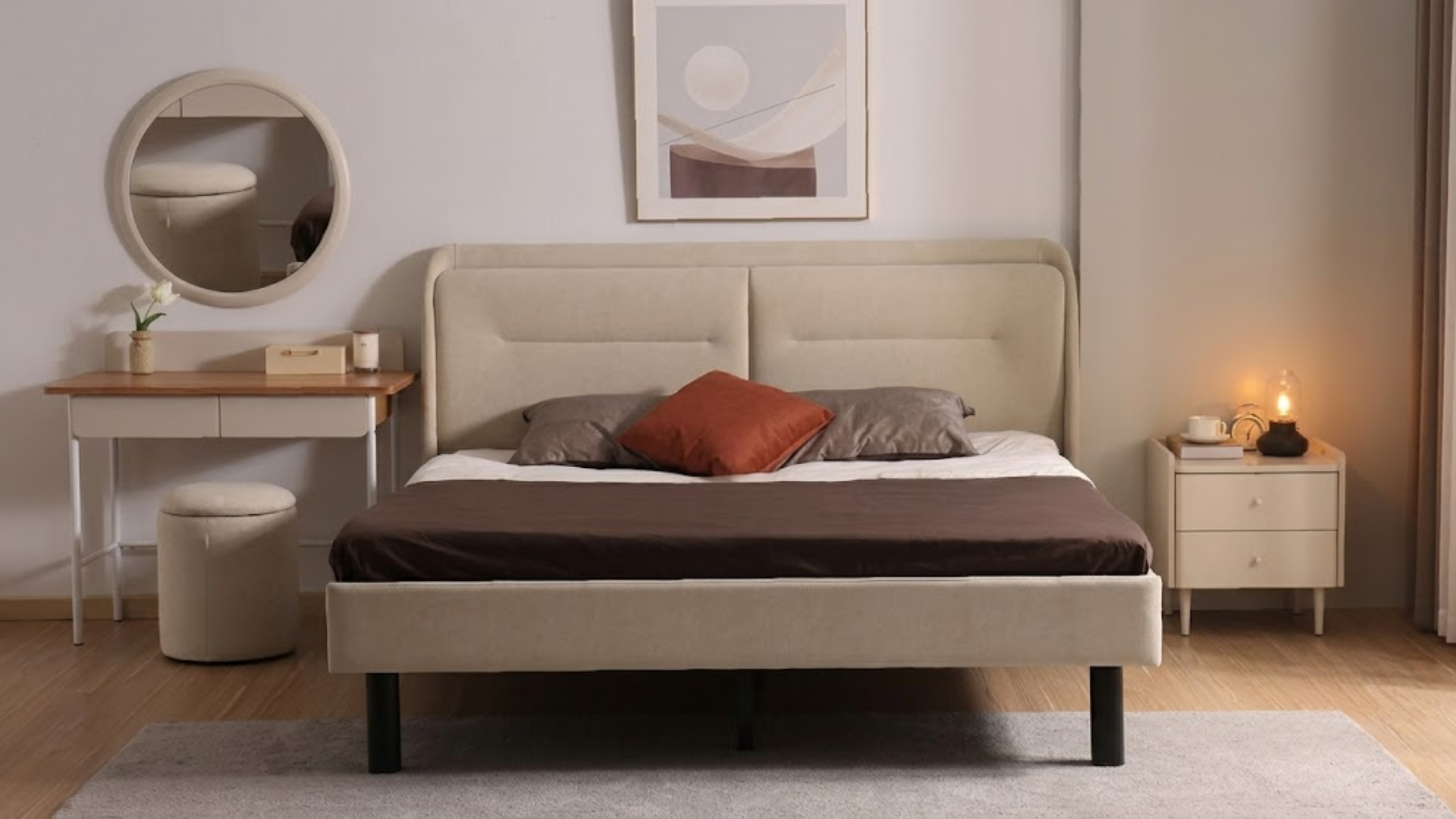 Giường ngủ vải Arte 1.6m