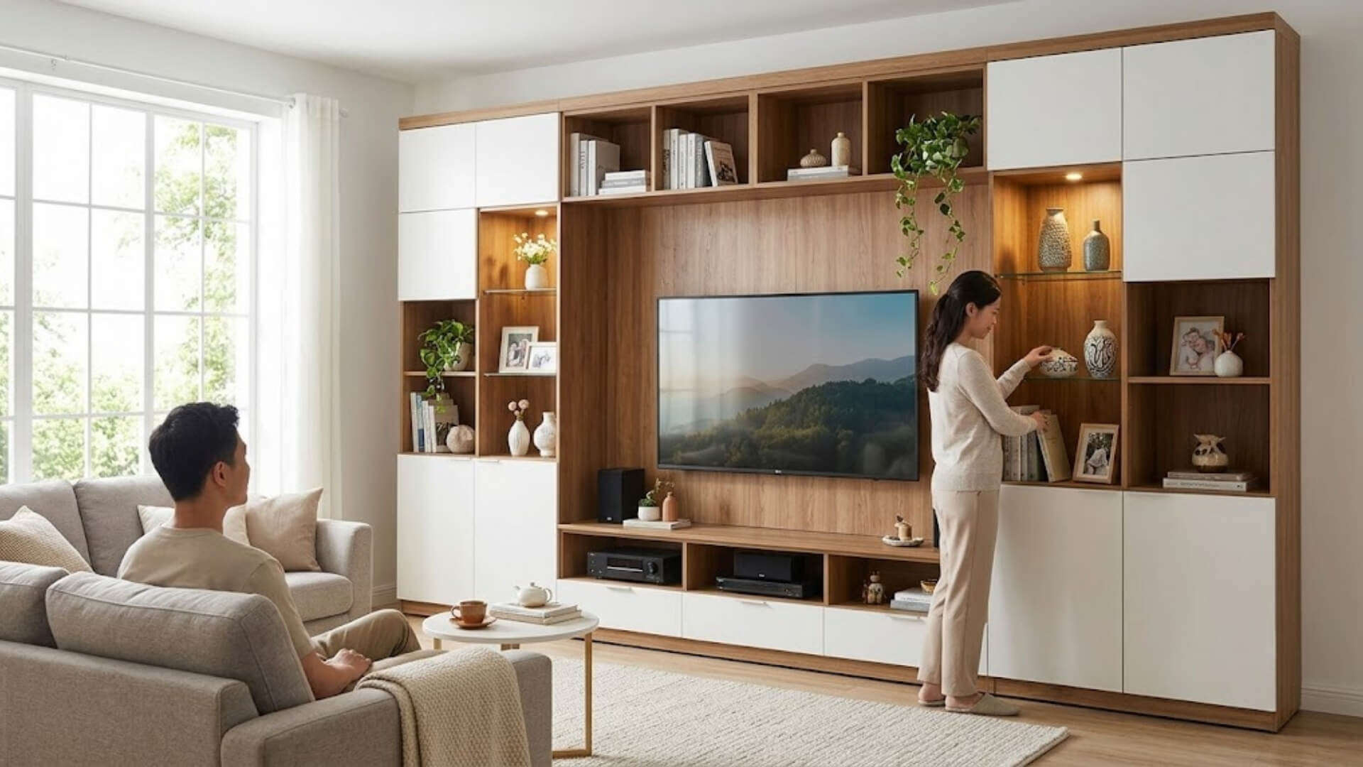 Kệ tivi kết hợp tủ trang trí là gì