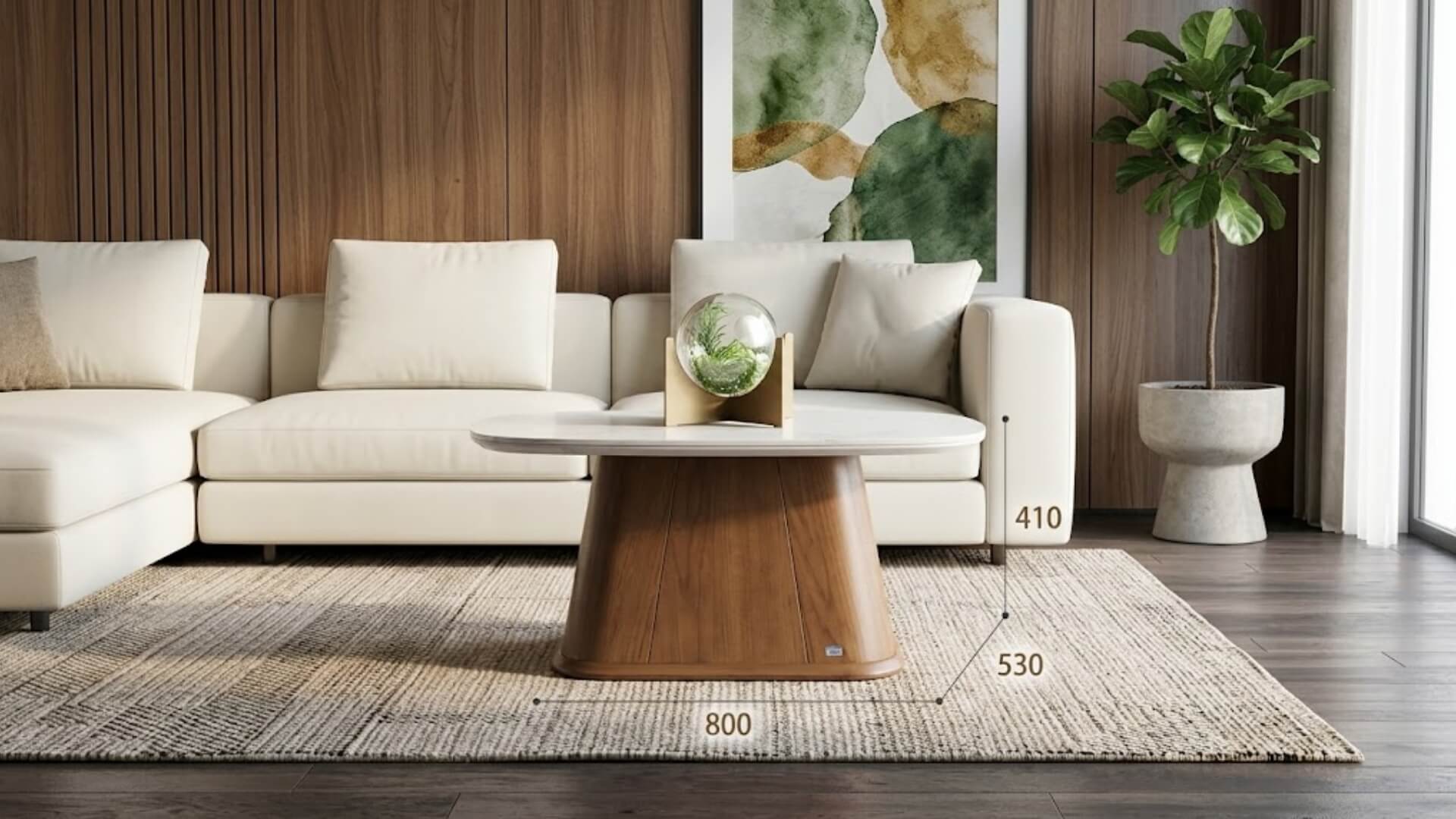Kích thước bàn sofa tiêu chuẩn