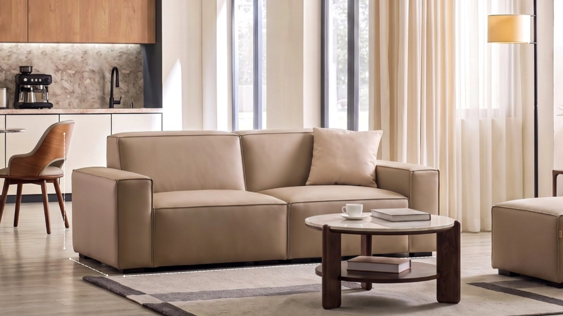 Kích thước sofa 3 chỗ tiêu chuẩn