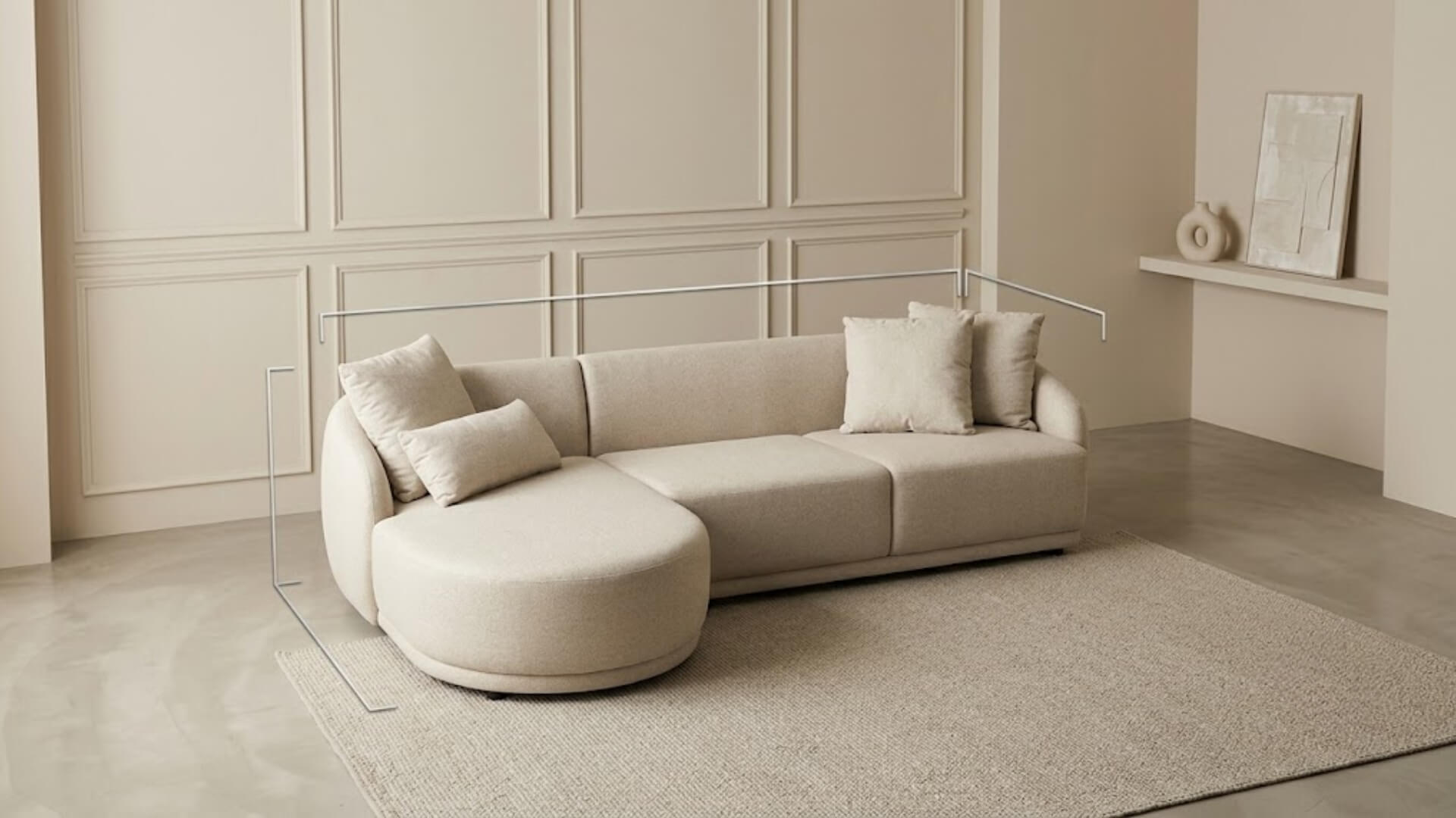 Kích thước sofa chữ L gồm những thông số nào?