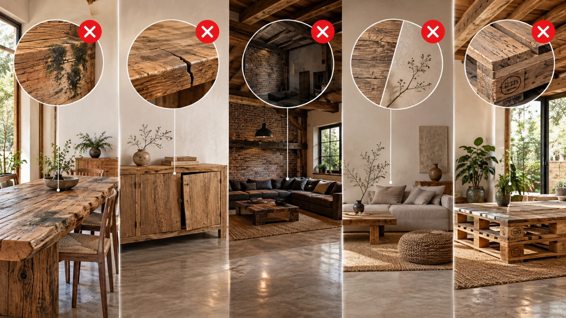 Lỗi thường gặp khi ứng dụng phong cách nội thất Rustic