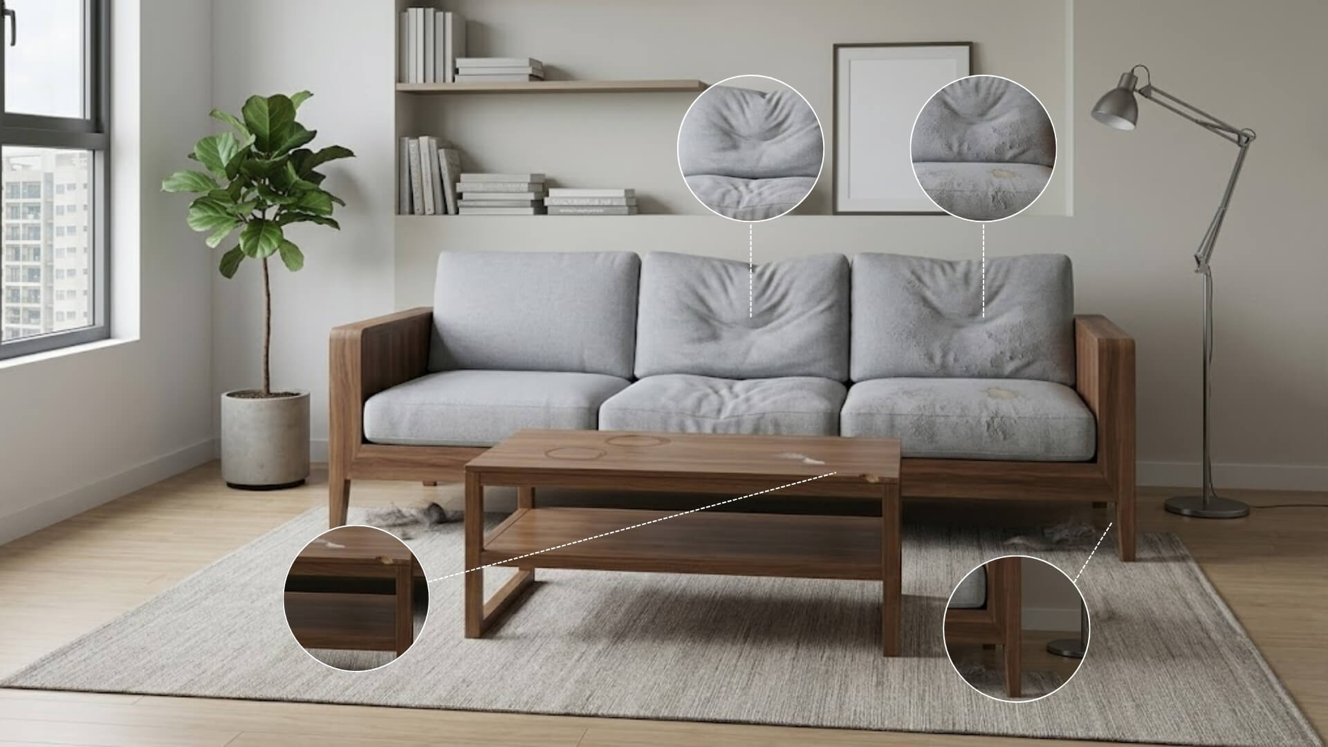 Nhược điểm của bàn ghế sofa gỗ
