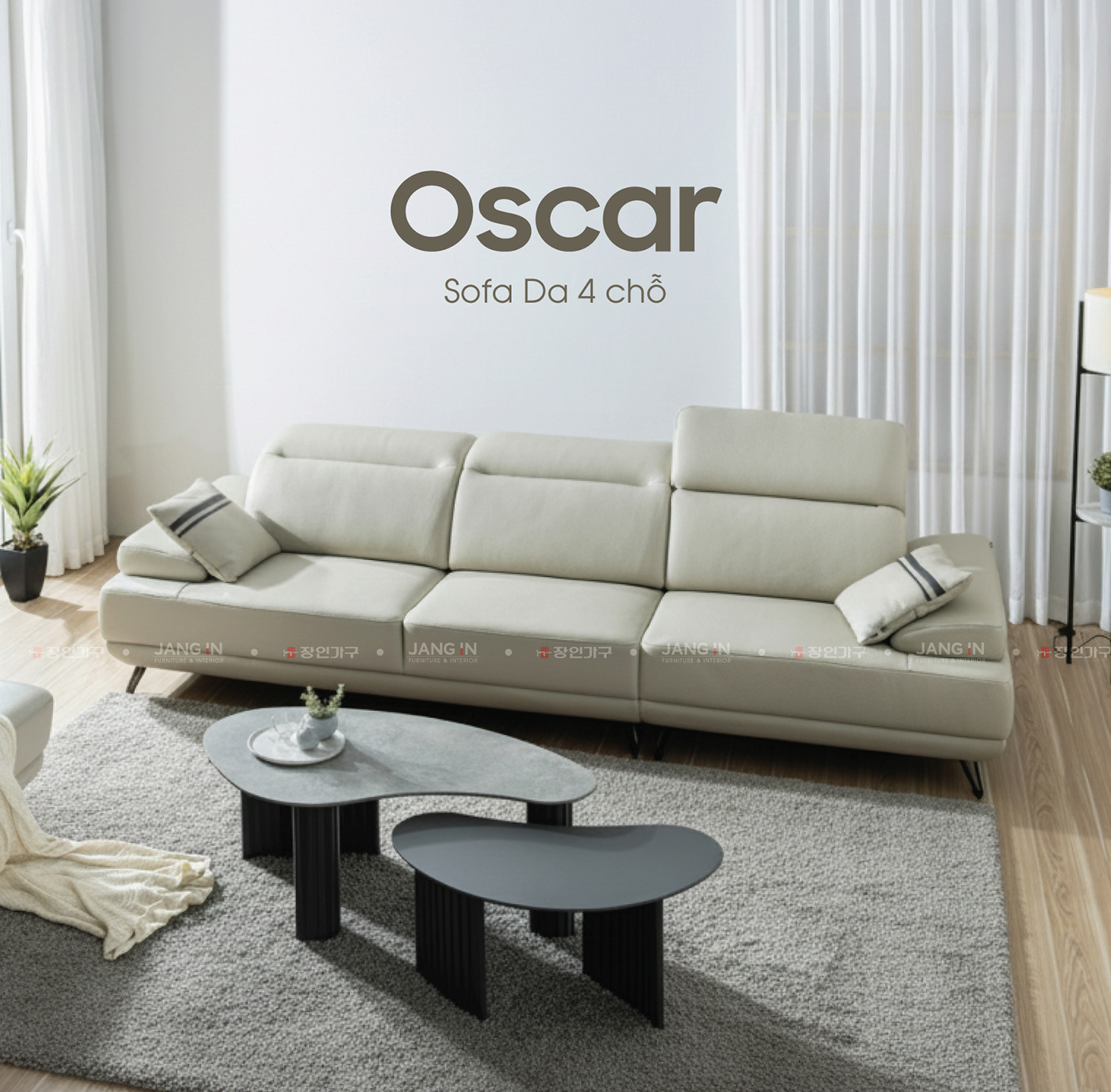 SOFA DA OSCAR - phòng khách - Jang In
