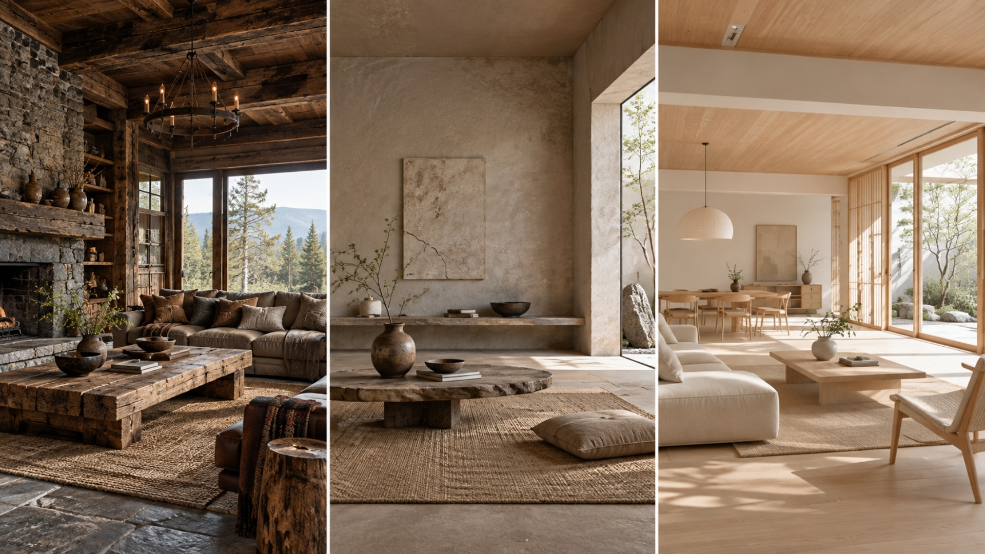 Phong cách nội thất Rustic có phải là Wabi-sabi không