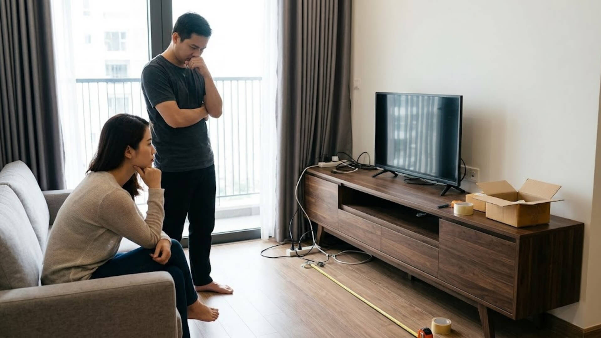sai lầm khiến bạn mua kệ tivi gỗ óc chó không phù hợp