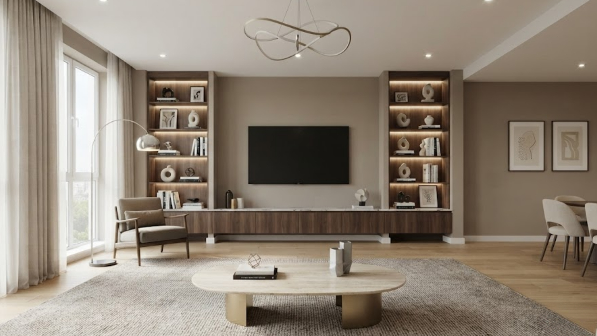 Sofa 4 chỗ phù hợp với phòng khách nào