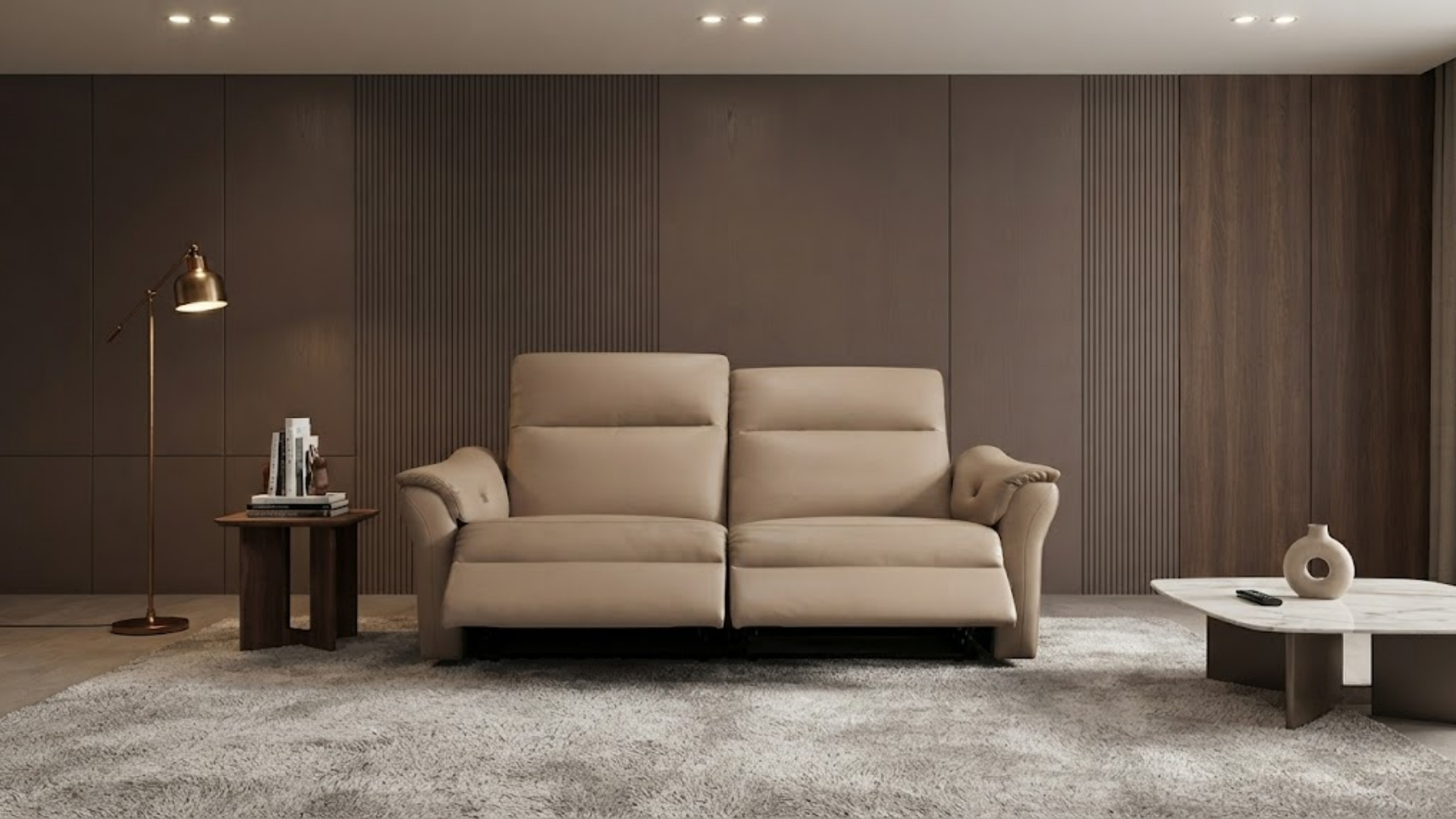 Sofa da thư giãn Vienna 3 chỗ Nomad