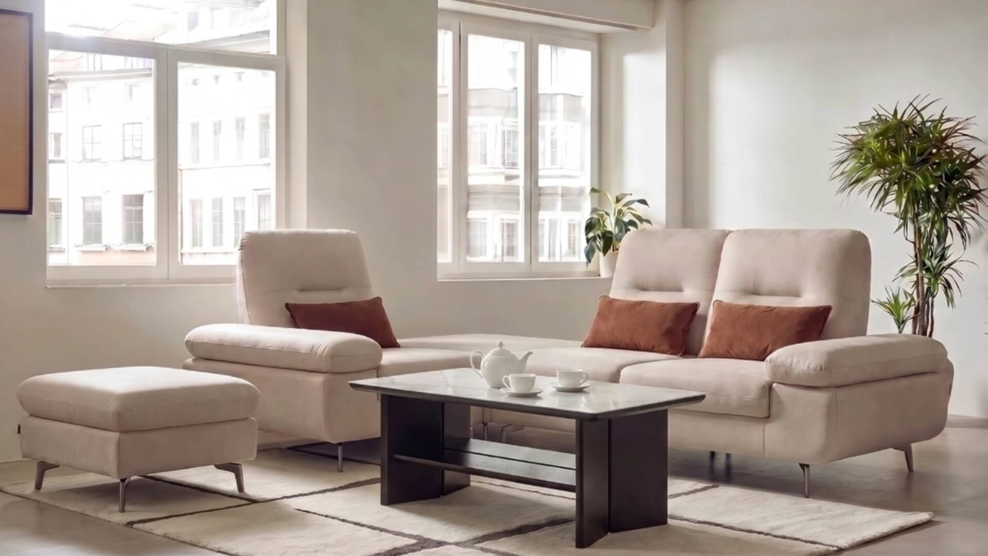 Sofa vải Freya góc