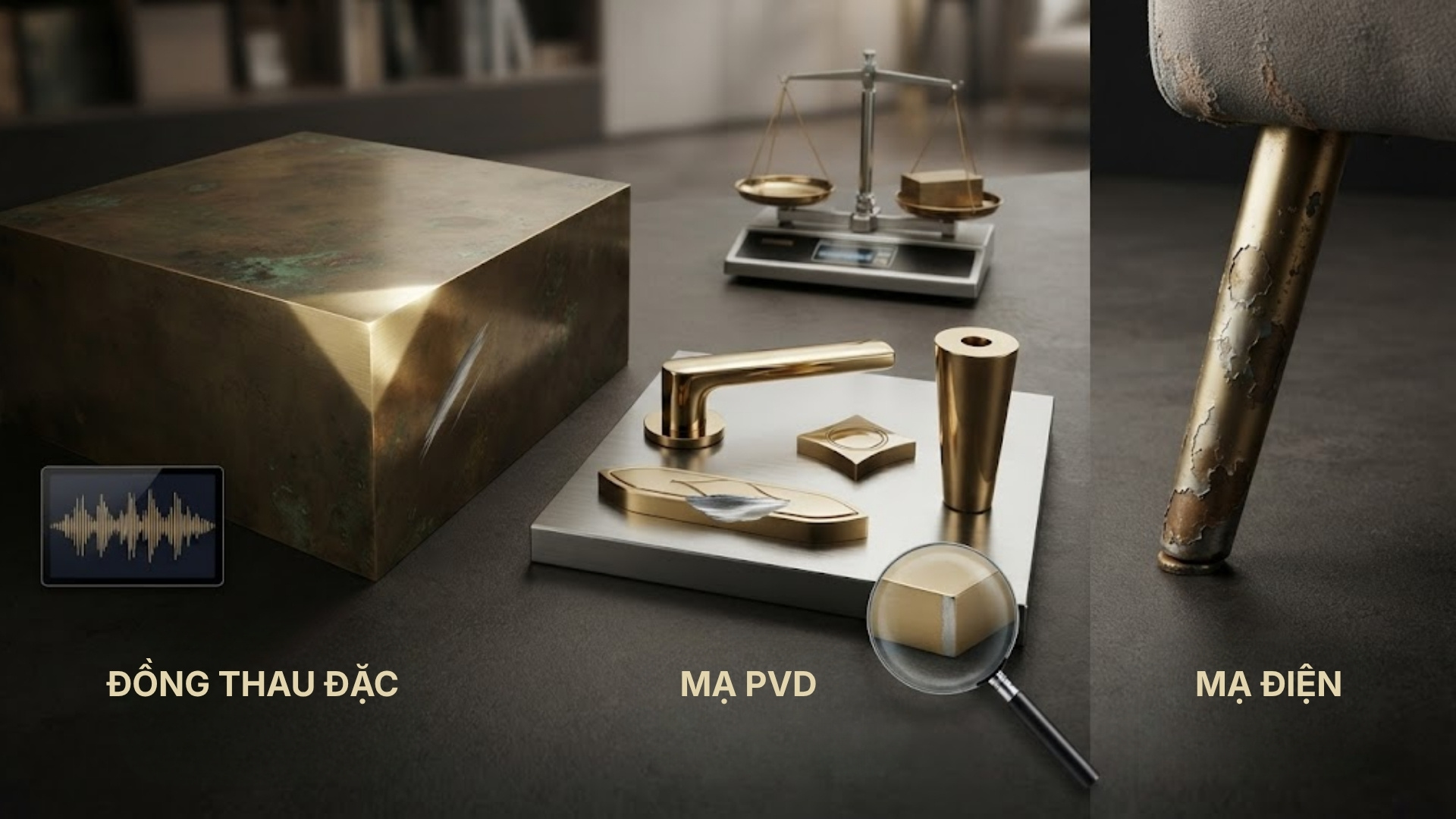 Vật liệu kim loại trong phong cách nội thất Luxury