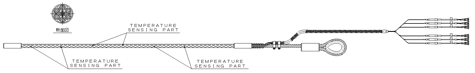Featues Temperature measuring cable for biomass power generation silo