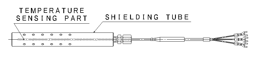 Radiation shielding tube for measuring room temperature inside a greenhouse