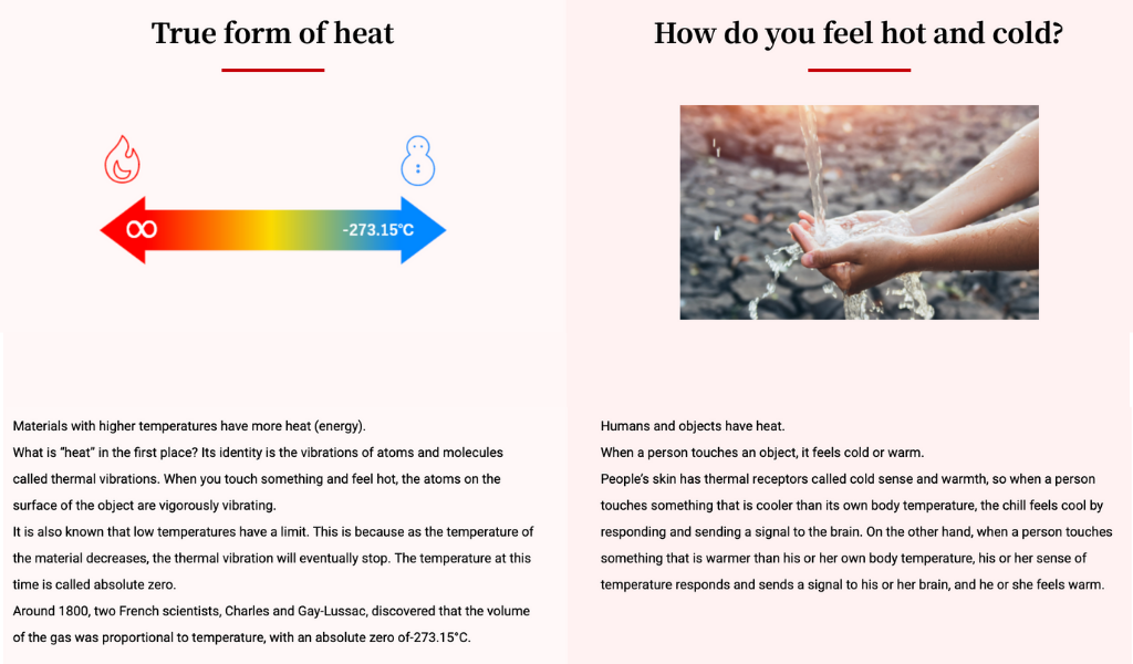 The heat and temperature are discussed in this section