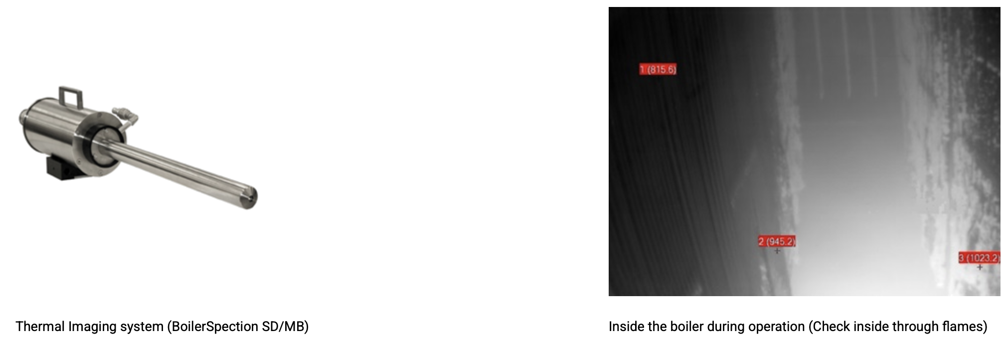 Thermal imagers to monitor inside boiler(Boiler Spection)