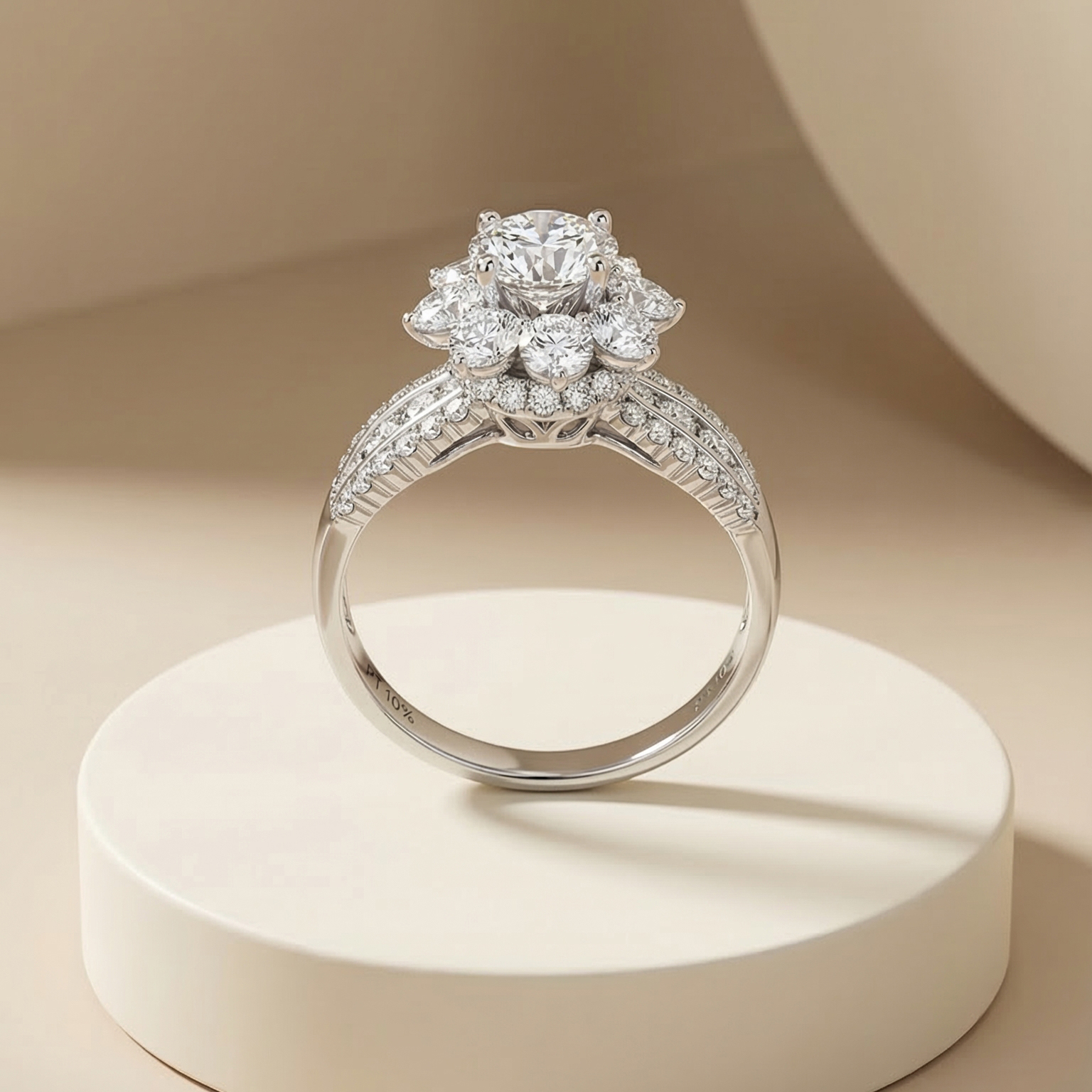 Nhẫn Platinum thiết kế Eos BN JEWELRY | 6.5 ly