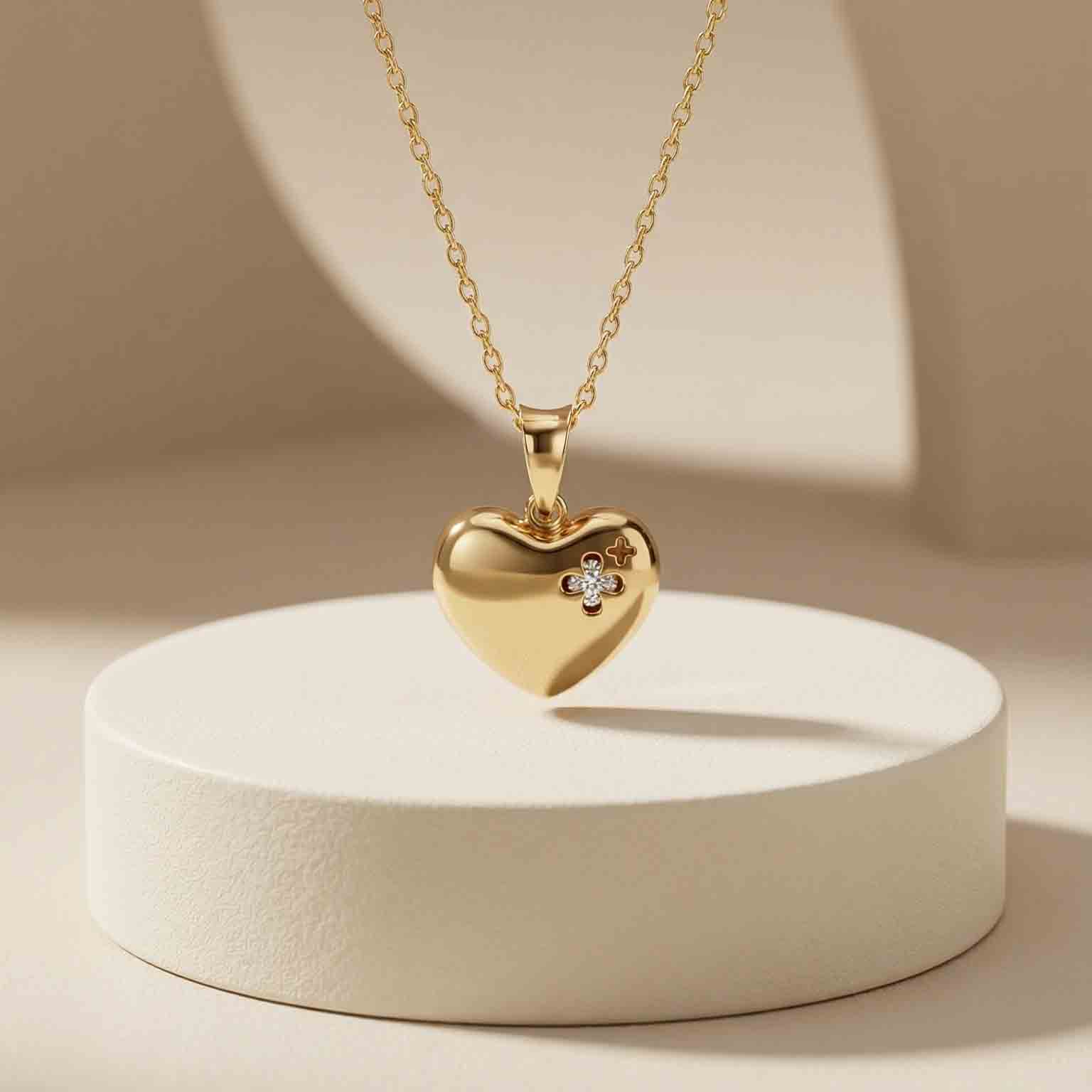 Mặt dây chuyền trái tim Blink Star Heart đính đá moissanite BN JEWELRY