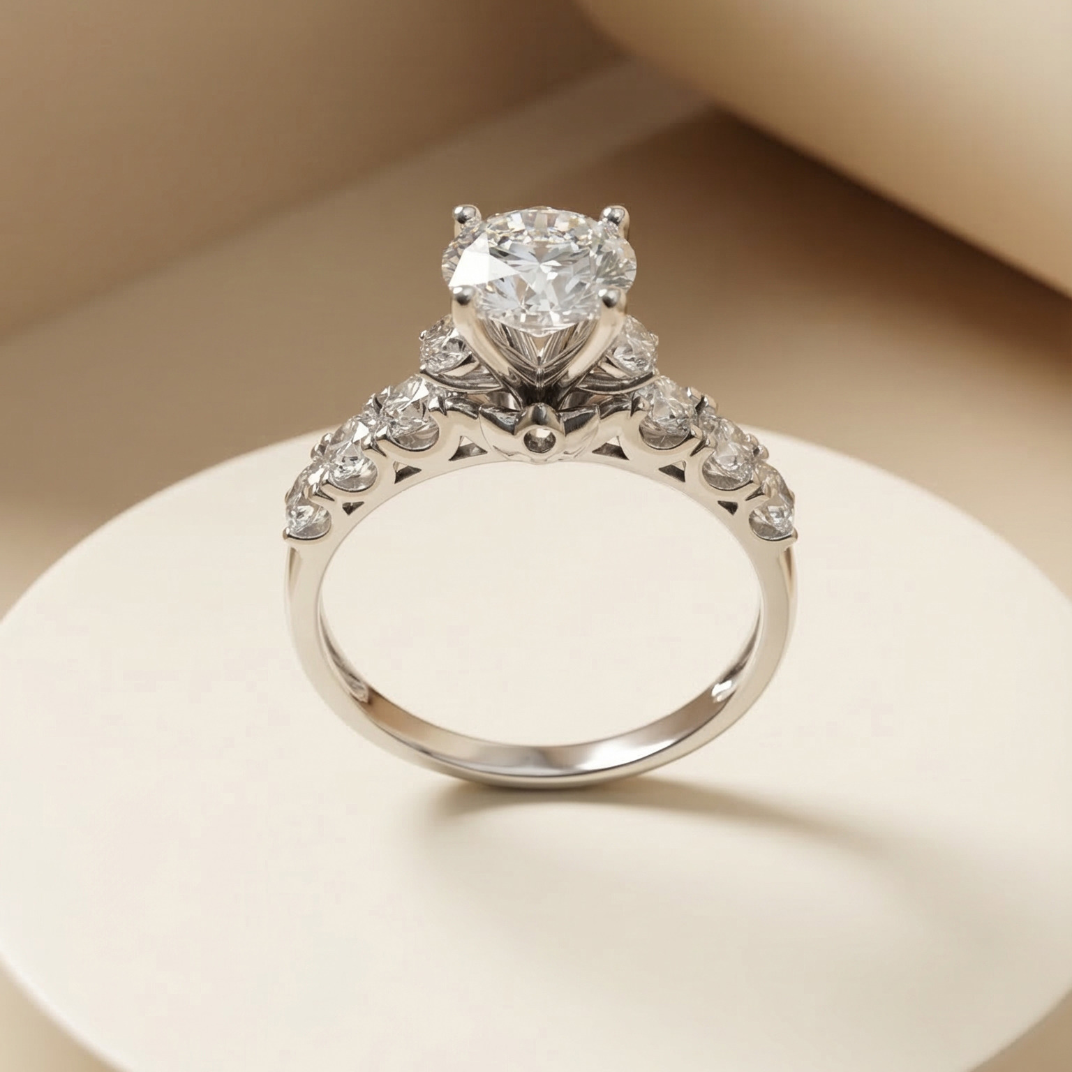 Nhẫn Platinum thiết kế Venus BN JEWELRY | đá 7.0 ly