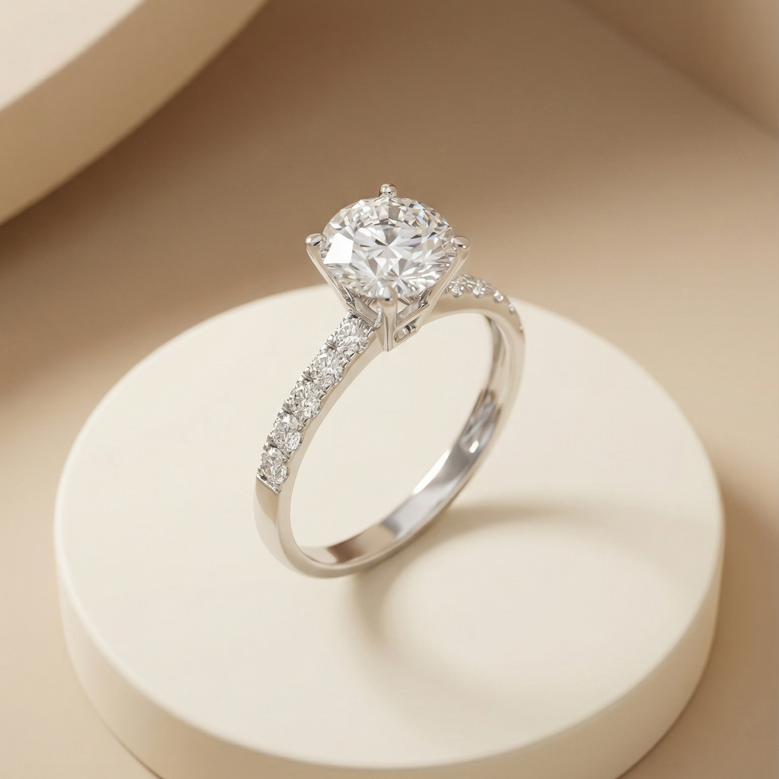 Nhẫn Platinum thiết kế Slender Pave BN JEWELRY | 7.0 Ly