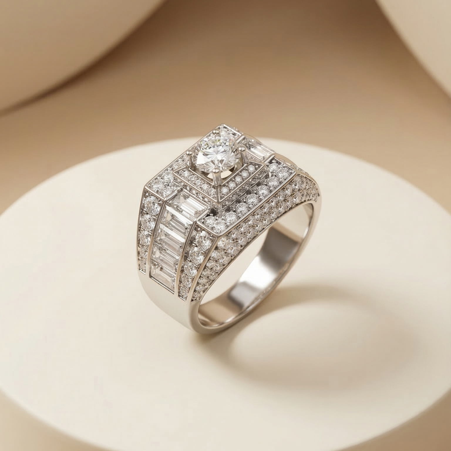 Nhẫn Platinum thiết kế Daphine BN JEWELRY