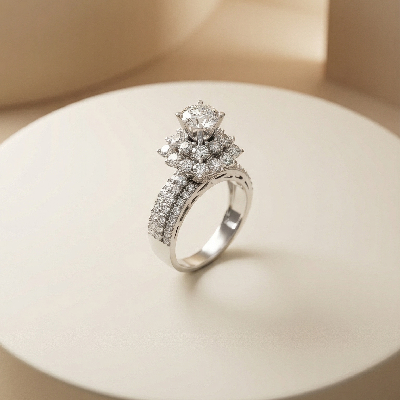 Nhẫn Platinum thiết kế The Palace BN JEWELRY | 5.5 Ly