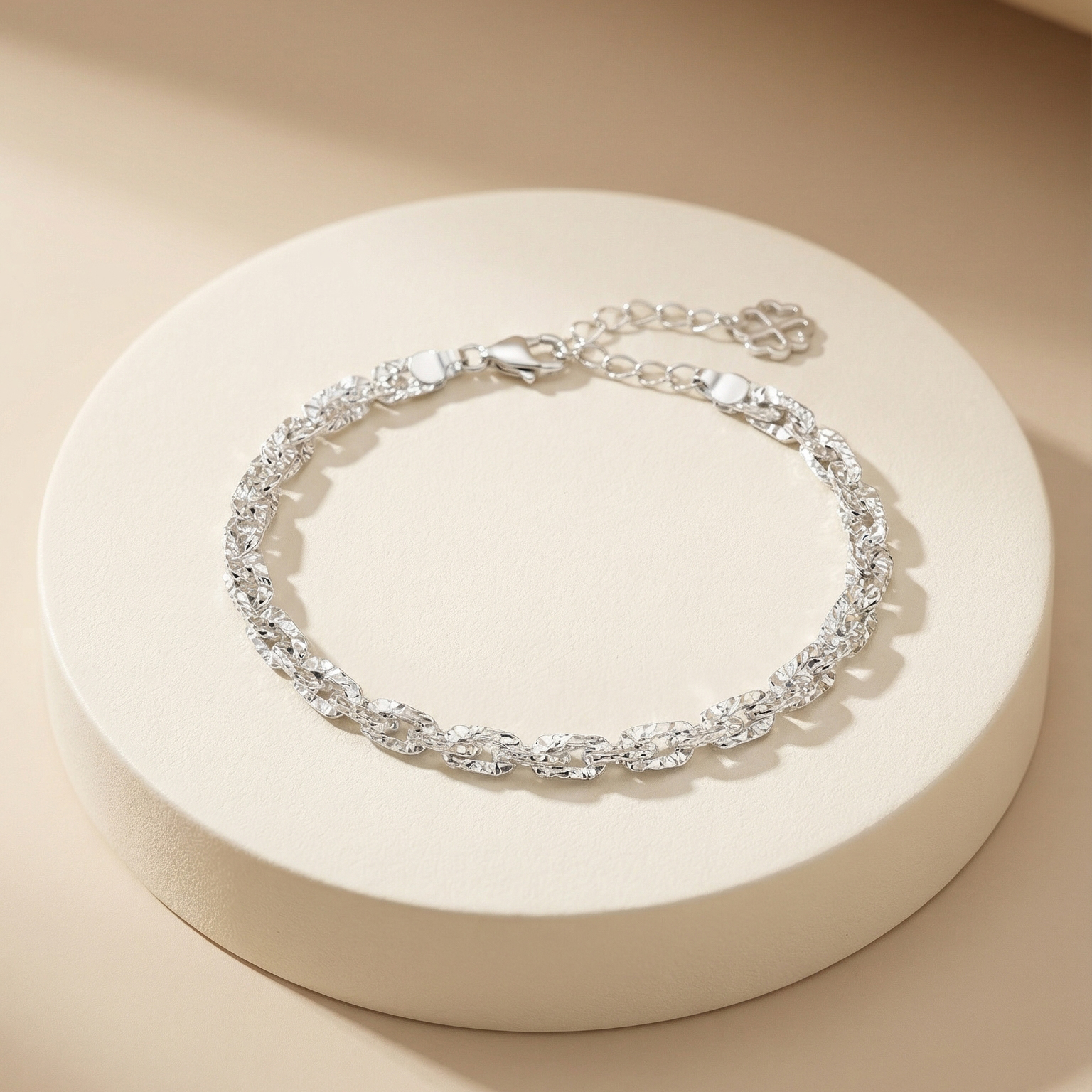 Lắc tay Platinum dây xoắn BN JEWELRY