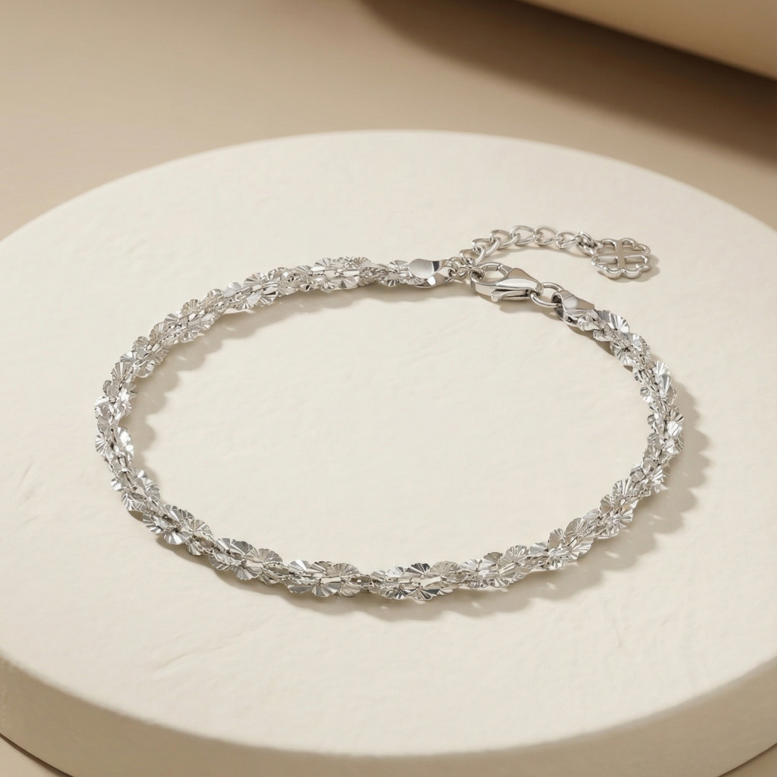 Lắc tay Platinum dây xoắn Twist BN JEWELRY