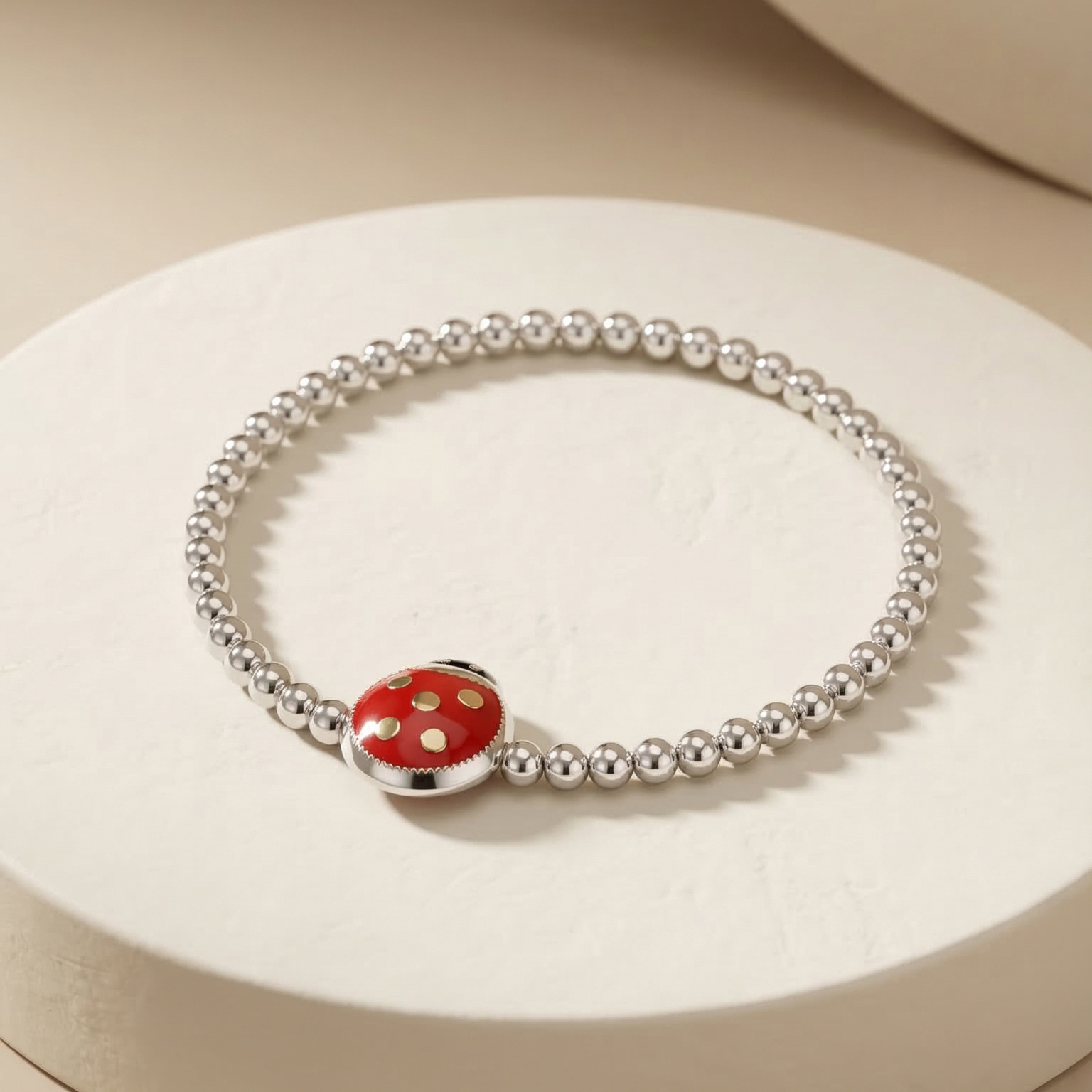 Lắc tay GF 14K mắt bi Mặt bọ cánh cam BN JEWELRY