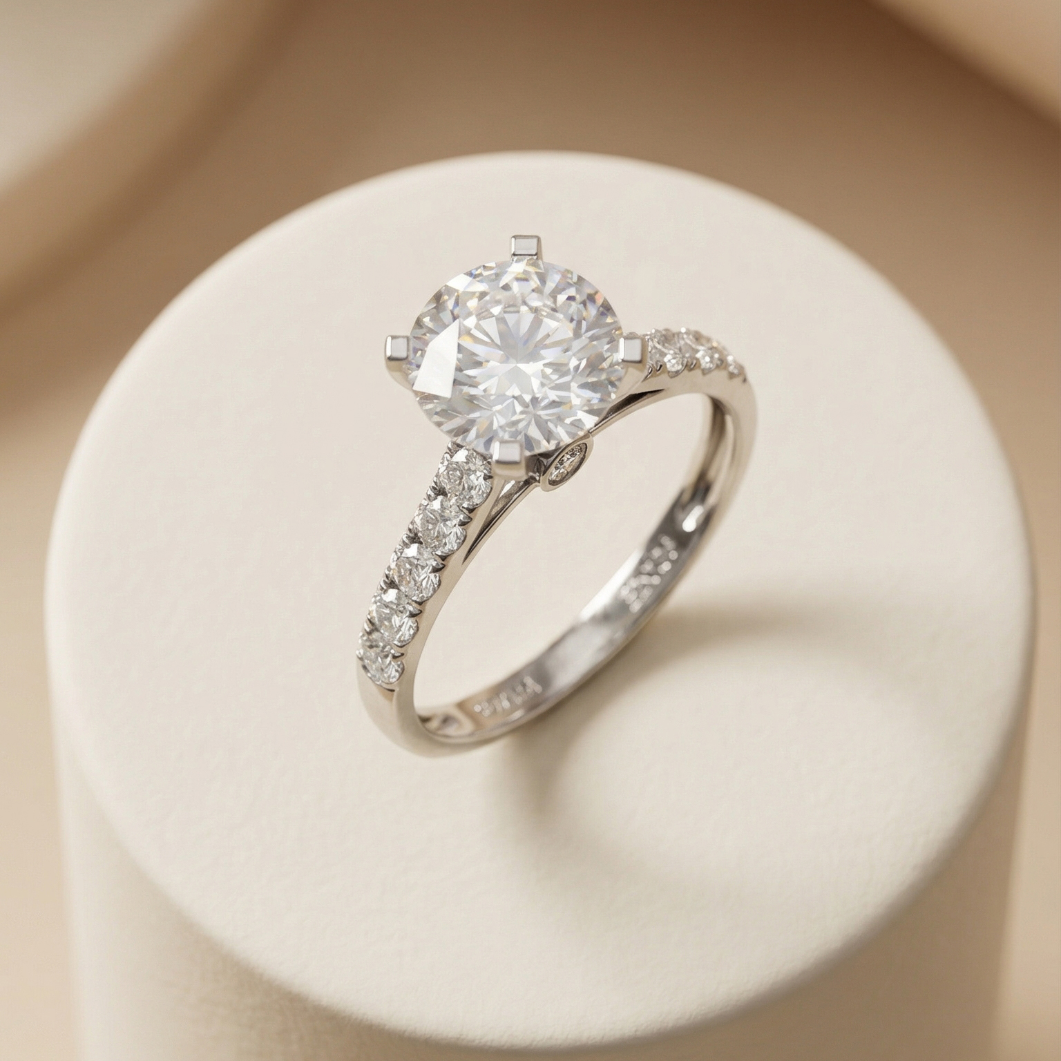 Nhẫn Platinum thiết kế Stellar Pave BN JEWELRY | 7 Ly